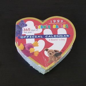 Beanie Babies TY Official 1999 Calendar Heart Shape**New~Never Opened**